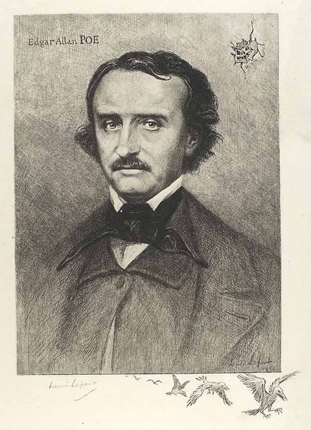 Edgar Allan Poe - Engraving Portrait