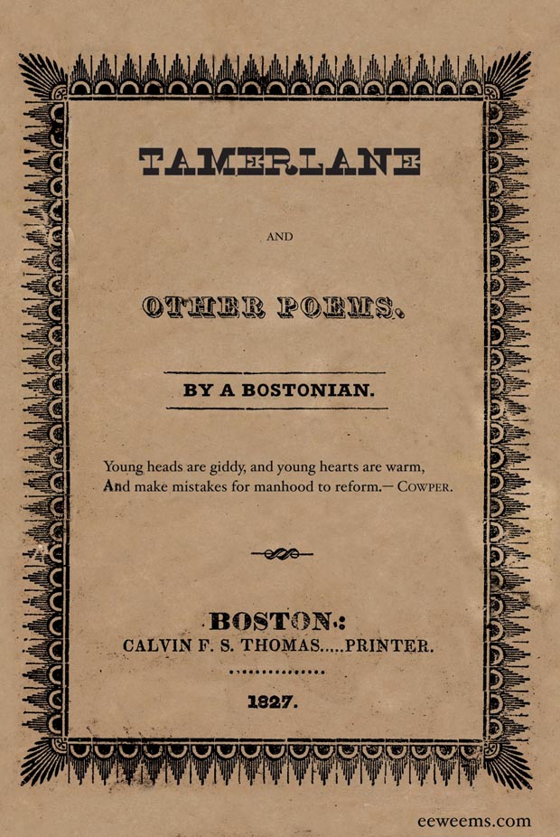 Tamerlane and other Poems By Poe 1827