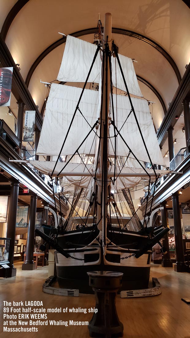 Lagoda half-scale over sized model whaling ship at New Bedford Whaling Museum Photo by Erik Weems