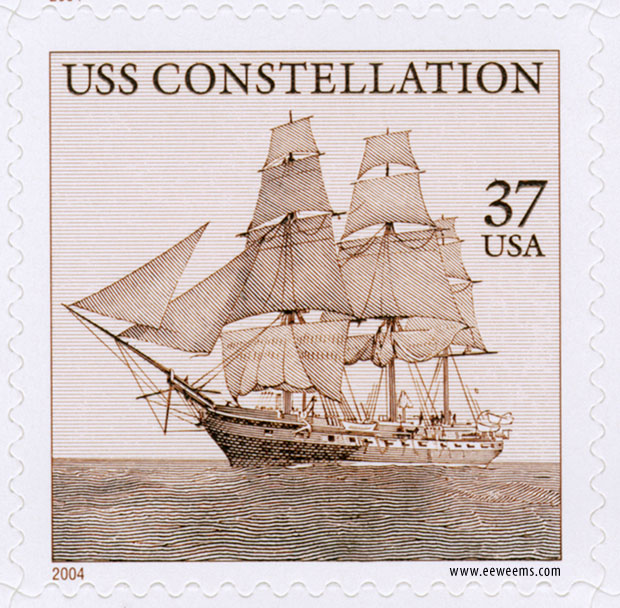 USS Constellation Stamp