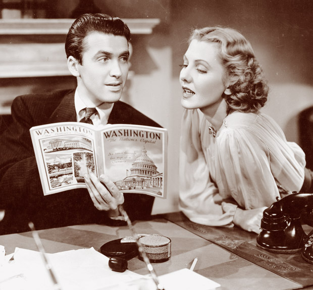 Jimmy Stewart and Jean Arthur