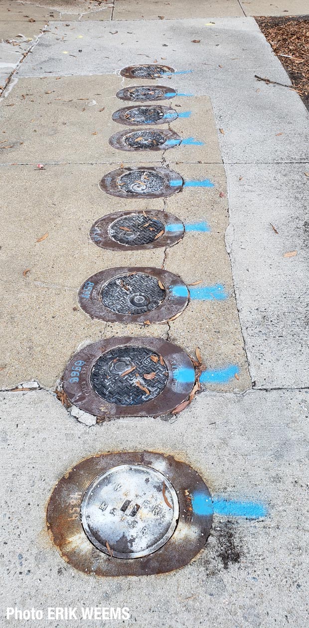 Metal Manhole Covers at Chesterfield Mall