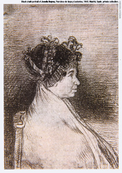 Chalk Drawing Goya Josefa Bayeu