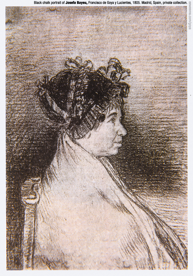 Josefa Bayeu Chalk Portrait 1805
