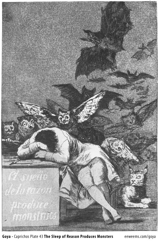 Goya The Sleep of Reason Produces Monsters