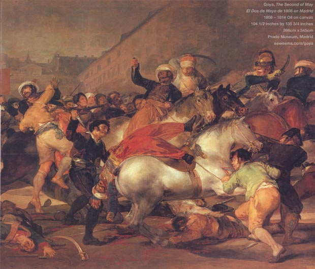 2nd of May Goya Painting of revolt against French invaders of Spain