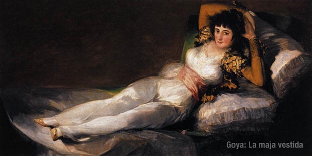 Goya Painting la maja vestida - the Maja Clothed