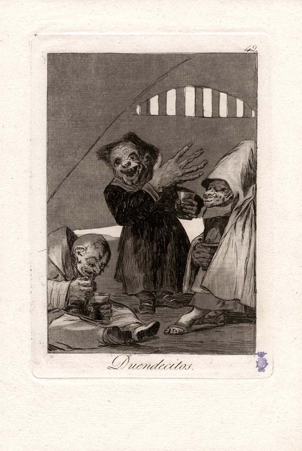 Goya etching - Duendescitos