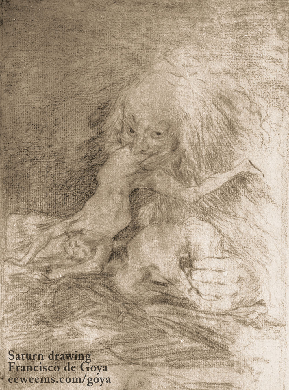 Goya Saturn Drawing