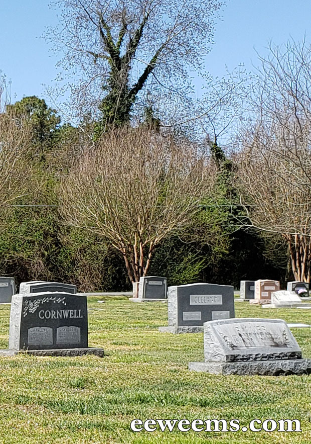 Gravestone Marker in Weems Virginia cemetery 2