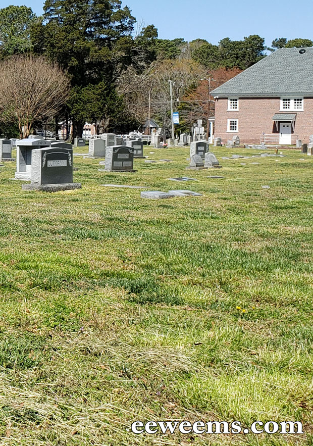 Gravestone Marker in Weems Virginia cemetery 3