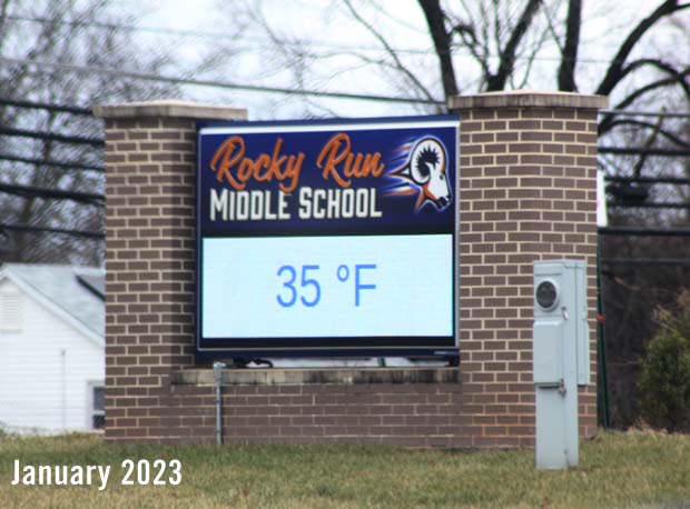 Rocky Run Middle School sign