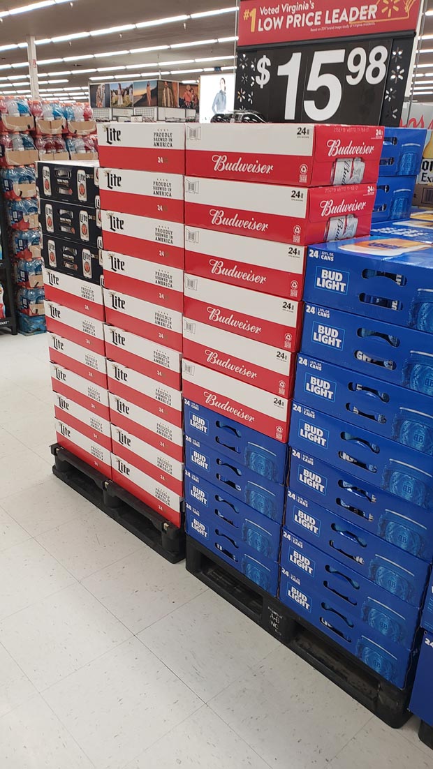 American Flag Beer in Walmart
