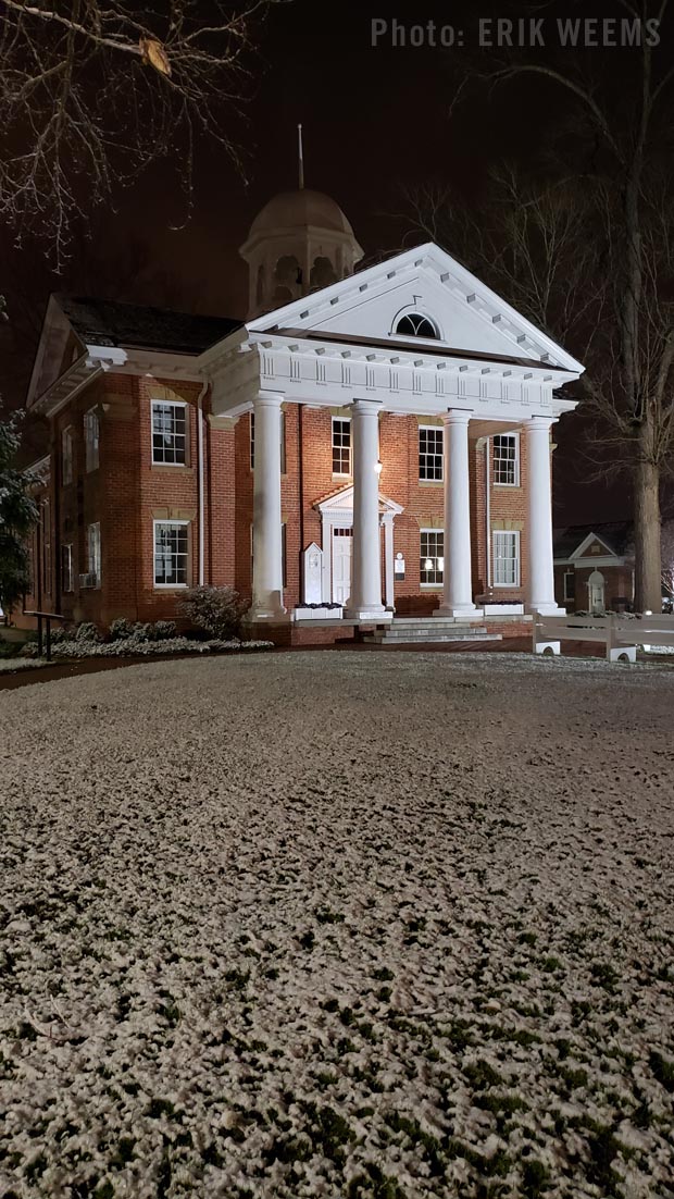 Snow on the Historical County Courthouse in Chesterfield