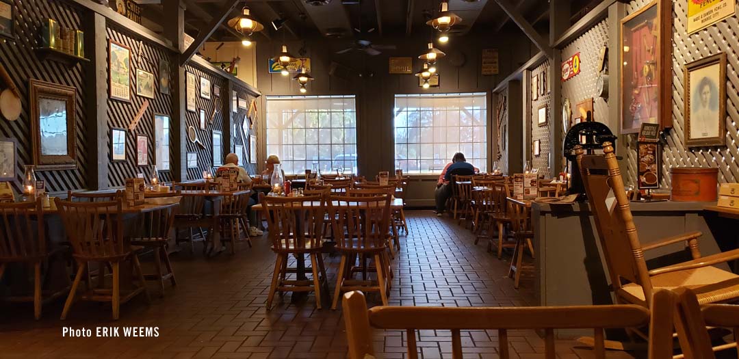 Inside the Cracker Barrell in Chester Virginia