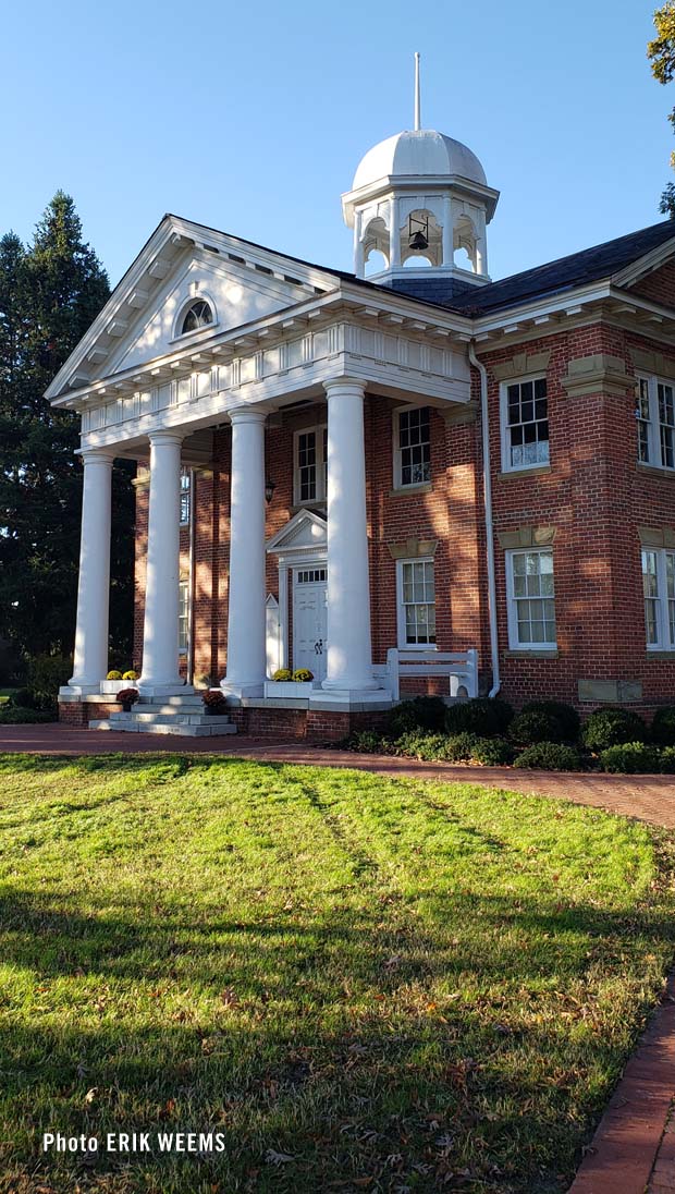 Front of the Historical Chesterfield County Court House in Autumn