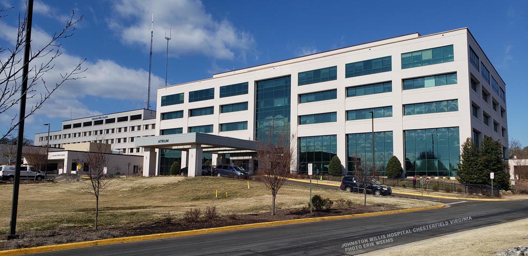 The Atrium building at Johnston Willis Hospital in Chesterfield Virginia