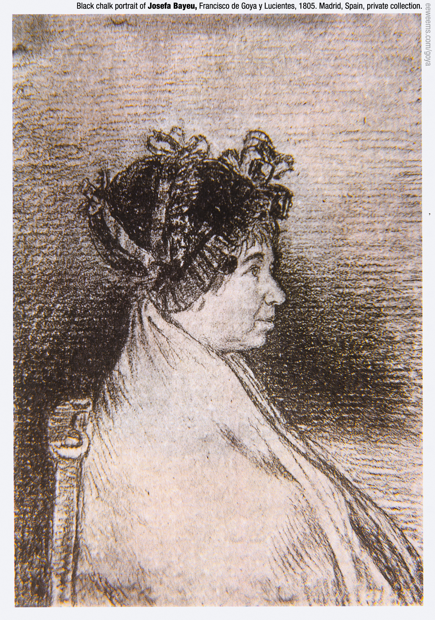 Portrait Josefa Bayeu Goya Chalk Portrait 1805