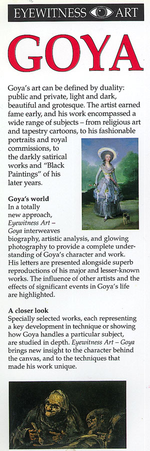 Flap to Eyewitness Art - Goya by Patricia Wright