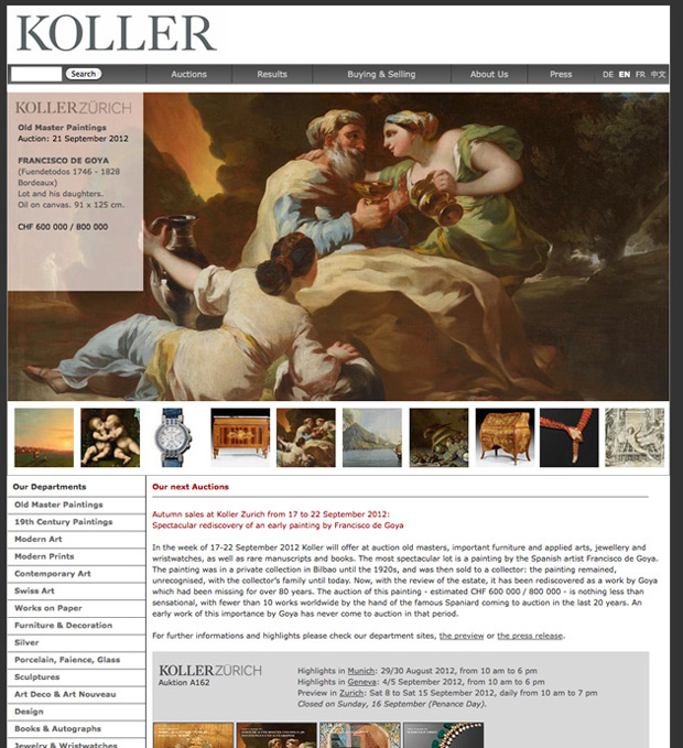 Koller Auction Lost Goya Daughters Painting