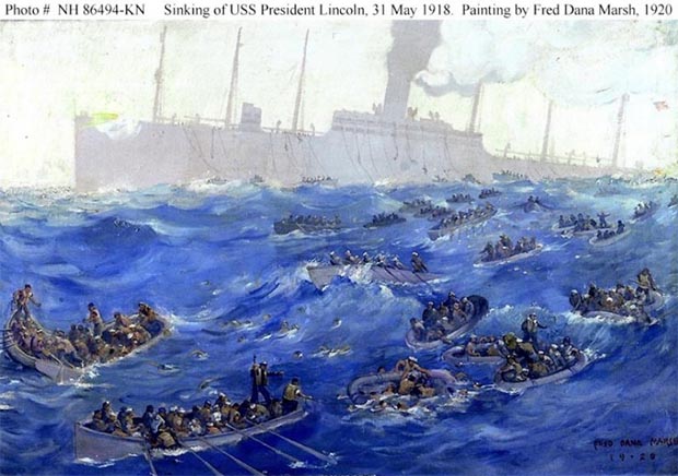 Sinking of the USS President Lincoln Troop Ship