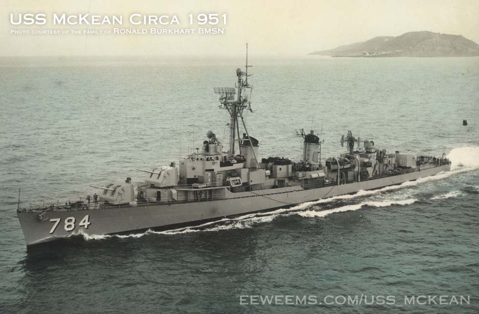 USS McKean 1951 Profile of the destroyer